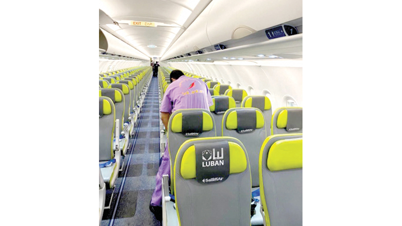 SalamAir A320neo aircraft at SriLankan Engineering’s dedicated European Aviation Safety Agency (EASA) approved A320 hangar for the C Check.