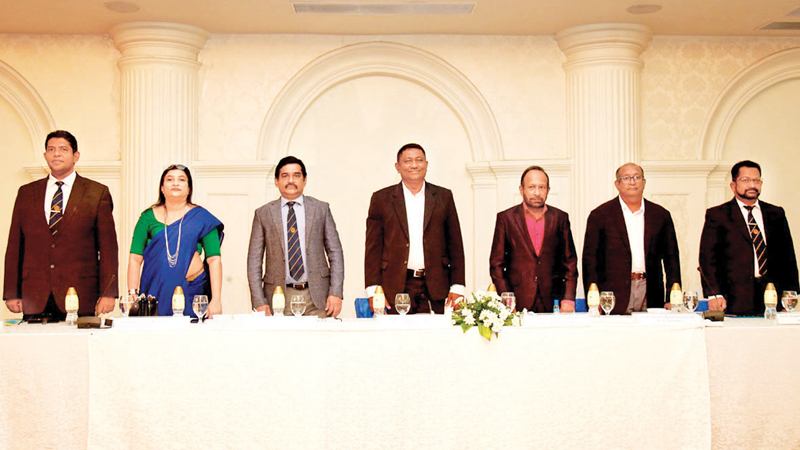 SLIA officials at the Architect 2022 Member’s Works & Trade Exhibition launch at Kingsbury Colombo