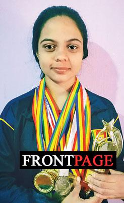Athlete Hasini Bandara does National School, Dambulla proud