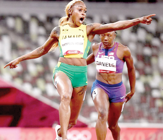 Elaine Thompson-Herah stays on top, wins historic 100m Gold