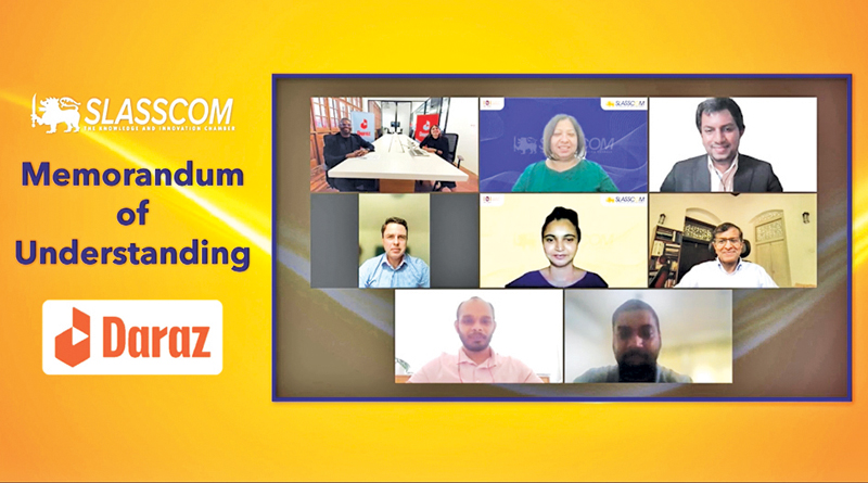 Representatives of Daraz Sri Lanka and SLASSCOM at the signing.