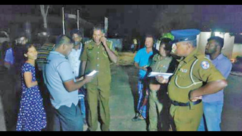 Th Police raided the Divisional Secretary's house on a tip-off.