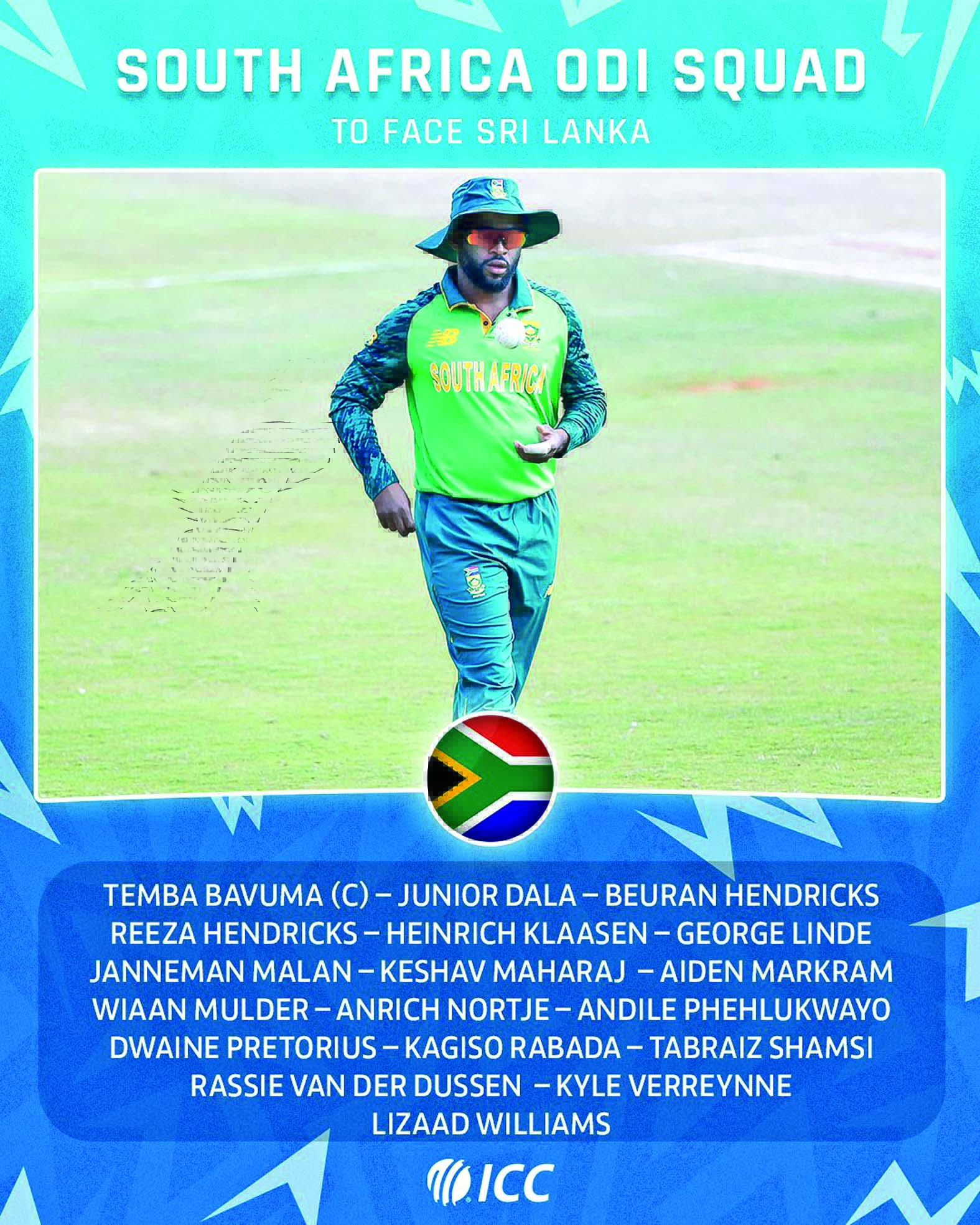 South Africa name squads for white-ball tour of SL