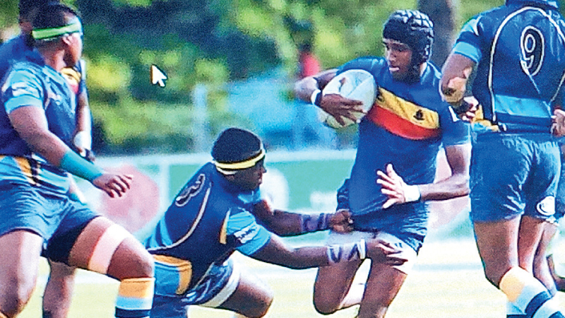 Action from the match between Thurstan and Sri Sumangala