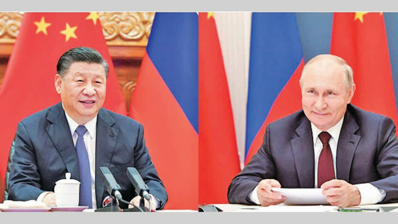 Chinese President Xi Jinping and Russian President Vladimir Putin.