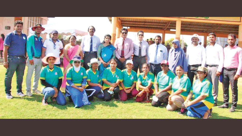 Champion Eastern Province women’s Education Ministry Team with officials