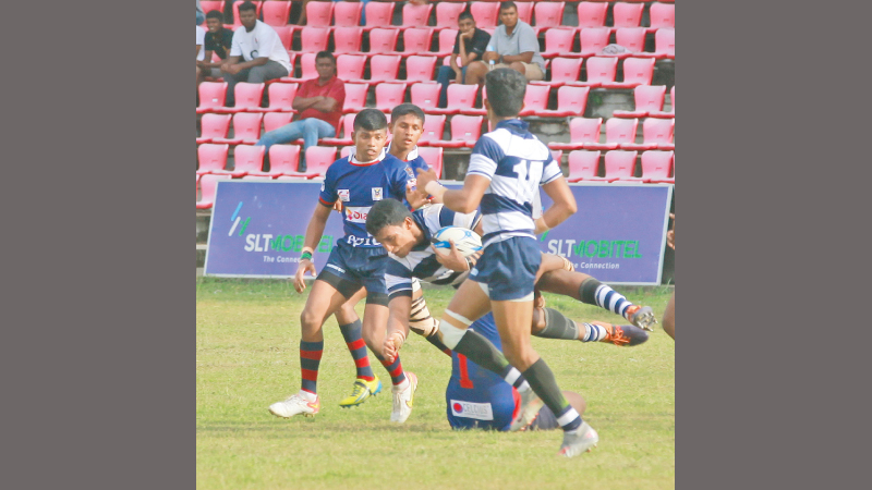 Action from the match between St. Joseph’s and Kingswood  (Pic by   Hirantha Gunathilaka)     