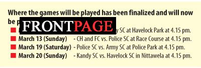 Unbeaten Kandy SC and Havelock SC clash on March 20