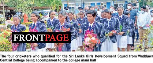 Four Wadduwa CC girls in Development Squad