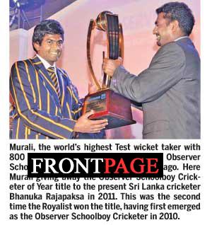 Muralitharan had words of wisdom for schoolboys