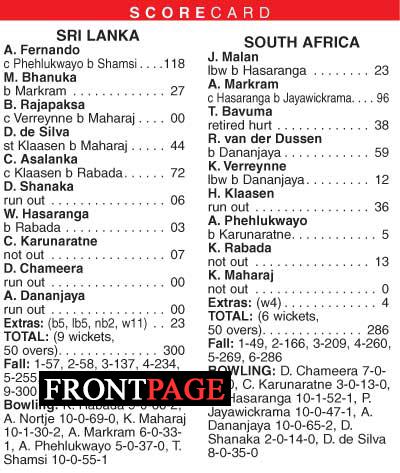 Fernando’s ton, bowlers give SL narrow win
