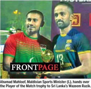 Wazeem Razik scores four goals for SL in 4-4 draw with Maldives