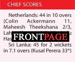 Bowlers Kumara, Hasaranga set up easy win for Sri Lanka over Netherlands