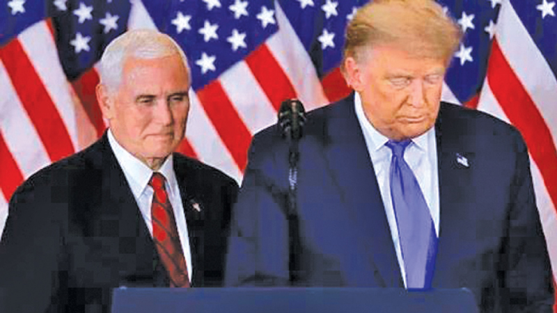 Former US Donald Trump and his Vie President Mike Pence.