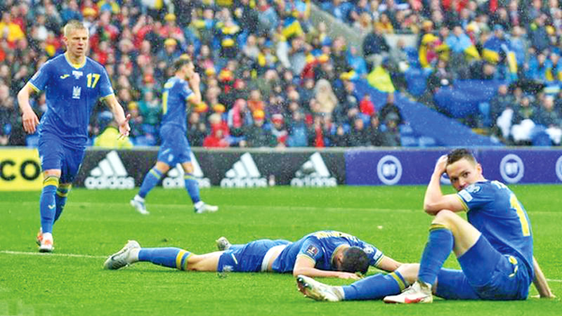 Ukraine were devastated after their World Cup dream - and the cheer it had given their war-torn nation - ended     