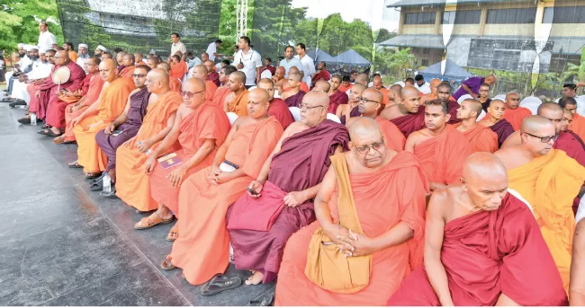 Maha Sangha at the rally  