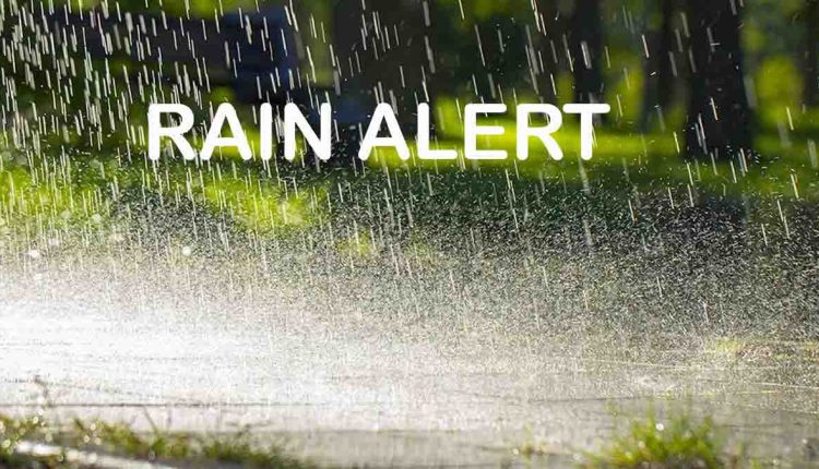 Heavy to very heavy rain alert issue for State