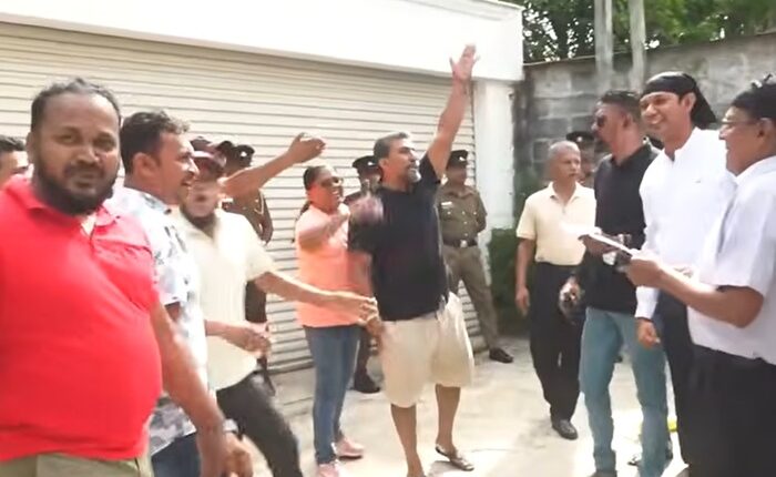 Protest Harshana Sooriyaperuma