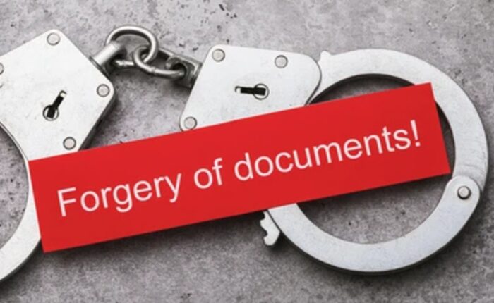 Forged documents arrest