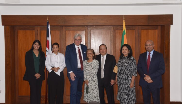 Frieze Announcement L R Nabiha Mohamed Saskia Fernando HE Andrew Patrick Mrs. Karunaratne Sunil Karunaratne Thilani Gunesekara Naveen Gunawardane