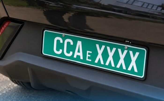 Green number plate