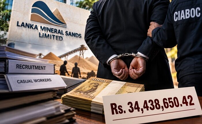 Lanka Minerals bribery arrest