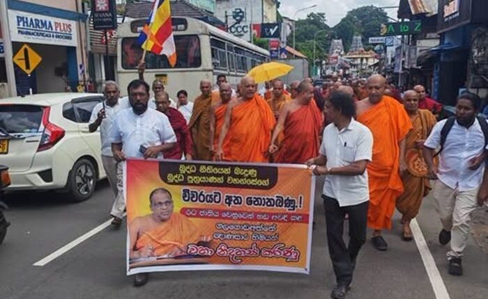 Gananasara monks walk
