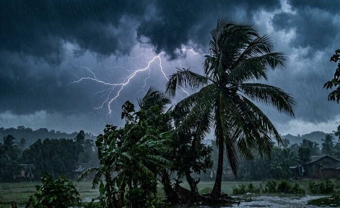 Rain thundershower weather